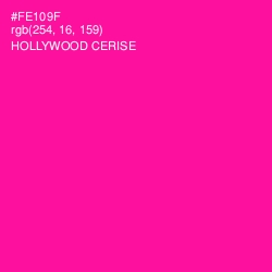 #FE109F - Hollywood Cerise Color Image
